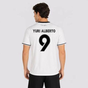 Imagem de Camisa Corinthians Lumina Branca 9 Yuri Alberto - Braziline, EG