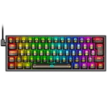 Imagem de Teclado mecanico gamer fizz rgb switch crystal redragon k617ctb-rgb cl