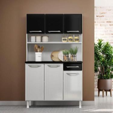 Imagem de Armário De Cozinha Aço Kit Telasul Topázio Smart Bco/pto - OUTRAS MARC