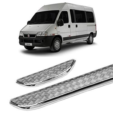 Imagem de Estribo Ducato Teto Alto Par Chapa Cromado Roda A Roda