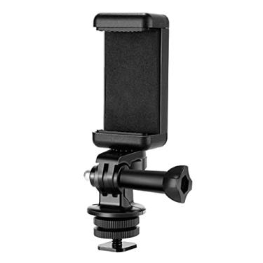 Imagem de AngelReally Suporte de telefone para câmera Hot Shoe Mount Adapter Kit para GoPro Hero 9 8 7 6 5, DJI OSMO Action, iPhone1211 Pro MaxXXR, Samsung, anexado à câmera DSLR ou anel de luz
