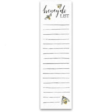 Imagem de Primitives by Kathy Bloco de notas - Honey Do List, 7 cm x 24 cm x 0,6 cm, branco, cinza, amarelo