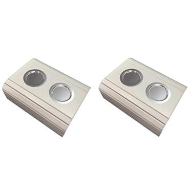 Imagem de Kit 02un Esteiras Braço Sofá Branco Porta Copo Alumínio