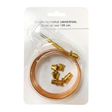 Imagem de Lerpwige Sensores de temperatura de reposição para fogão termopar universal, sonda, eletrodomésticos de forno com 5 peças de peças fixas lareiras termopar universal