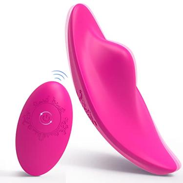 Imagem de Calcinha vibrador borboleta clitoral com controle remoto sem fio, clitóris à prova d'água recarregável e estimulador do ponto G calcinha invisível vibrador para mulheres casais