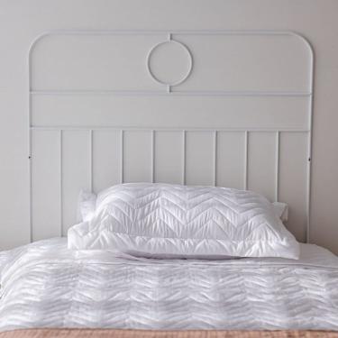 Imagem de Cabeceira Aramada Brandemburgo - Tamanho Solteiro Branco