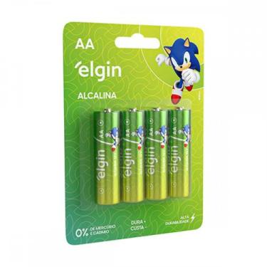 Imagem de Pilha Alcalina Elgin Peq.Aa2 C/4 ./ Kit Com 10 Unidades - RCD