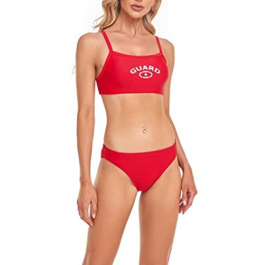 Imagem de Adoretex Sutiã esportivo de duas peças com alça fina para meninas/femininas, Vermelho, 5