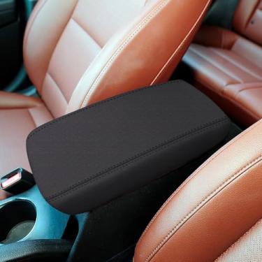 Imagem de faccaibbg Capa de console central compatível com Hyundai Elantra 2017-2019 2020, tampa de apoio de braço de couro, cobertura de descanso de braço para carro, capa protetora de caixa de apoio de braço
