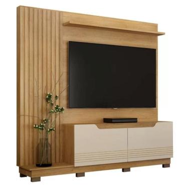 Imagem de Estante Home Para Tv Até 80 Polegadas Santiago Valdemóveis Cinamomo Off