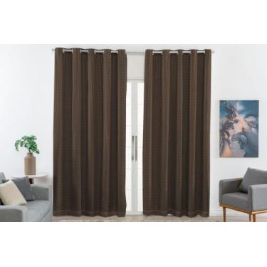 Imagem de Cortina blackout pvc coom voal xadrez 2,80 x altura - ideal para pé di