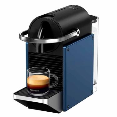 Imagem de Cafeteira Nespresso Pixie Redesign Azul e Preta para Café em Cápsula
