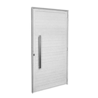 Imagem de Porta Lambri Puxador Alumínio Branco Direita 210x90x6cm Fortsul - Esqu