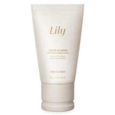 Imagem de Creme de Mãos Acetinado Hidratante Lily 50g O Boticário Sofisticado cl
