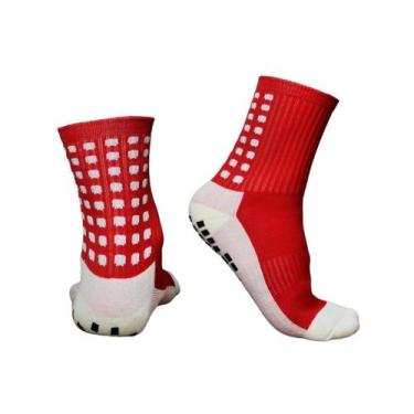 Imagem de Meia Esportiva Antiderrapante Cano Alto Veste do 34 ao 45 Cor:Vermelho