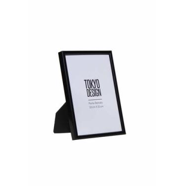 Imagem de Porta Retrato em Metal e Vidro 10x15 Moldura Lisa - Tokyo Desing, Pret