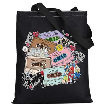 Imagem de WZMPA Bolsa para fãs do grupo coreano, presente para fãs de K-POP Coreia-Pop Cantor reutilizável merchandising, My Name T-bl, Large