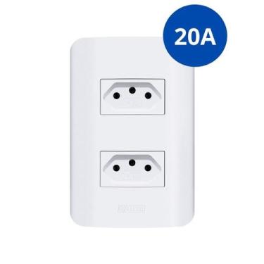 Imagem de Tomadas 10A 20a Teclas Placas 4x2 e 4x4 Interruptores Romazi Linha Can