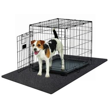 Imagem de Almofada para caixa de cachorro – antiderrapante, impermeável, absorvente para cercadinho para cães – Forro para proteger o chão – macio e reutilizável – Tapete ideal para filhotes e cães idosos