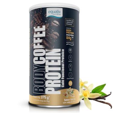 Imagem de EQUALIV Body Coffee Protein - Café Funcional Proteico Sabor Baunilha com Notas de Avelã - Cafeína de Liberação Gradual - 8,4g de Proteína por Porção - Zero Glúten - Lata 375g