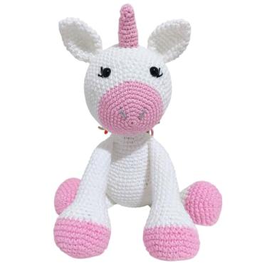 Imagem de Amigurumi Grande Unicórnio De Crochê - 35 Cm Linha 100% Algodão Antialérgico