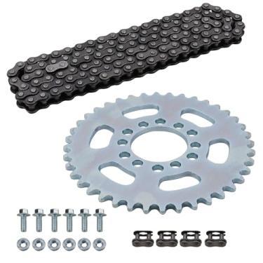 Imagem de #35 Roda dentada de corrente de 40 dentes com kit de elos 116L para 80cc CT100U Trail CK100 Baja Doodle Bug DB30 Motovox MBX10 MBX11 Mini Bike Go Kart Powersports Parts