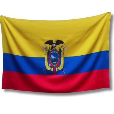 Imagem de Bandeira do Equador em Tecido Oxford Face Única Sublimação e Corte a Laser 1x1,5m