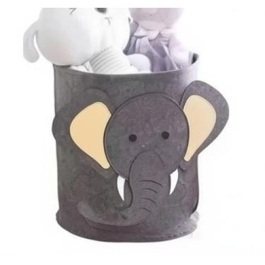 Imagem de Cesto Organizador Infantil Multiuso Brinquedos e Roupas - KeHome, Elef