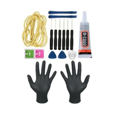 Imagem de KIT DE FERRAMENTAS + COLA B7000 15ml PARA MANUTENÇÃO DE CELULAR - X-CE