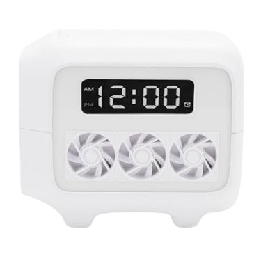 Imagem de Heayzoki Alto -falante Bluetooth Com Som HiFi, Carregador Sem Fio 15W, Cancelamento de Ruído BT 5.0, Despertador Digital, Bateria de 1200mAh, Luz Colorida, Alto -falante Portátil para (Branco)