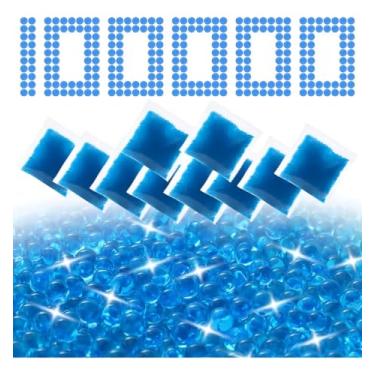 Imagem de 100.000 Bolas de Hidrogel 7-8mm Azul – Munição Ecológica para Pis tola Splash Ball, Brincadeiras, Decoração e Atividades Infantis – Não Tóxicas e Seguras