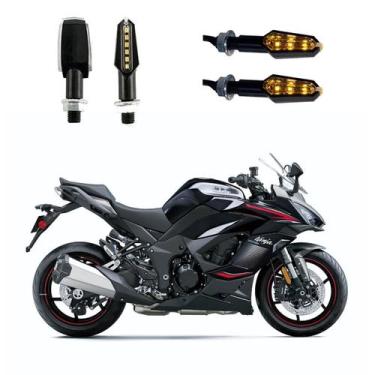 Imagem de KIT 4 Luz Seta Esportiva Pisca de Led Modelo P29 Para Moto NINJA 1000 