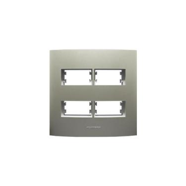 Imagem de Placa 4x4 4 Módulos Inova Pro Class 85431 Alumbra Champagne