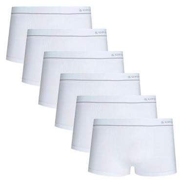 Imagem de Kit Com 6 Cueca Lupo Sunga Microfibra Sem Costura Original, P, Branco