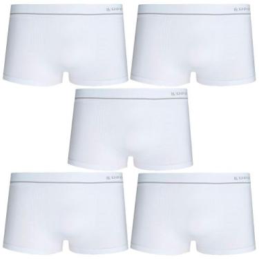 Imagem de Kit Com 5 Cueca Lupo Sunga Microfibra Sem Costura Original, P, Branco
