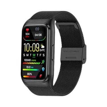 Imagem de Relógio Inteligente Unissex Monitor De Pressão Arterial Ácido Úrico EC