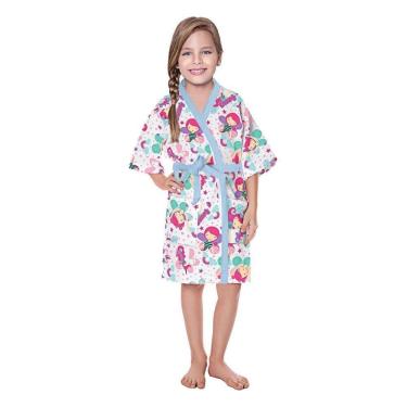 Imagem de Roupao Felpudo Infantil Quimono Estampado Sonho Encantado P