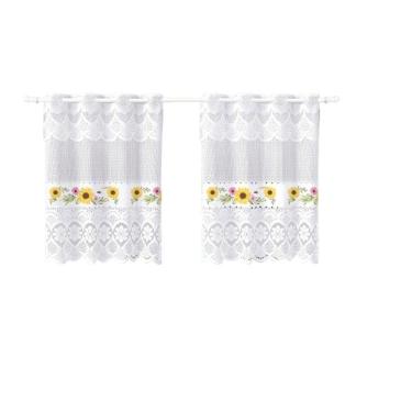 Imagem de Cortina Pia Bando Vitro Formosa Renda Cozinha 1,60X0,80X0,20