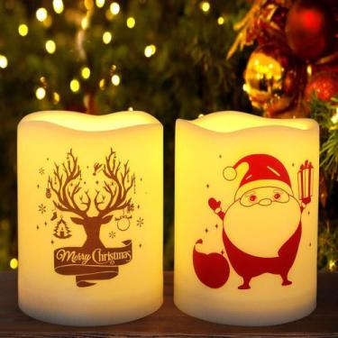 Imagem de Cronômetro impermeável LED Pillar Candles HOME MOST 7,5x10 cm