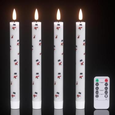 Imagem de Cronômetro remoto Lamp Wondise Flameless Christmas Candles, pacote com