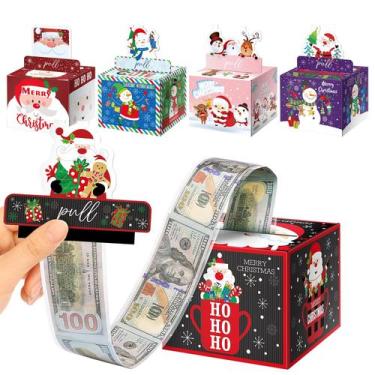 Imagem de Conjunto de caixas de dinheiro de Natal JWSCYSY, 5 peças com 250 sacos