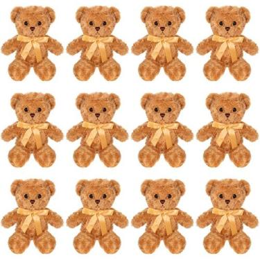 Imagem de Urso de pelúcia Jenaai, 12 peças, 30 cm, marrom para presente de chá d