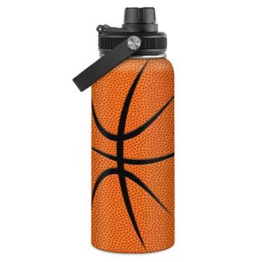 Imagem de Garrafa de água de basquete SANDJEST 950ml em aço inoxidável