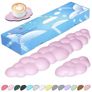 Imagem de Descanso de pulso JIKIOU Memory Foam Leather Cloud Antiderrapante PU