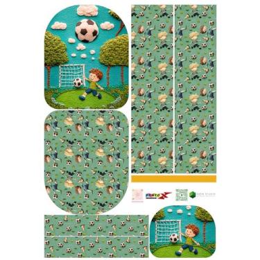 Imagem de Painel Mochila Média Futebol com Bolso - Dzen Sintético Doll Estampado