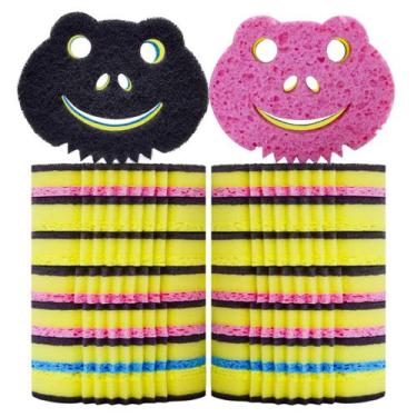 Imagem de Esponja esfoliante SmilePowo Frog multifuncional de dupla face x12