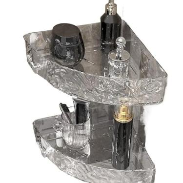 Imagem de Kit Prateleiras Banheiro sem Furacão Acrílico - Suporte Shampoo e Condicionador | Organizador de Parede para Box e Banheira(2 pç Canto Escuro)