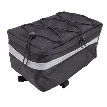 Imagem de Naroote Bolsa de Rack Traseiro para Bicicleta, Porta-malas de Ciclismo 30x18x14cm, Tecido Oxford 1680d à Prova D'água Com Faixa Reflexiva para Armazenamento Seguro