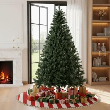 Imagem de Árvore de Natal 1,80m Completa 900 Galhos — Cheia, Realista e Elegante, Decoração de Natal com PVC e Base de Ferro Reforçada | Árvore de Natal para Casa e Comércio | Pinheiro Tradicional Verde