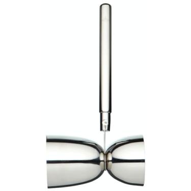 Imagem de BarCraft BCLLDBLJIG Medidor de bebida alcoólica para coquetel com dupla medida de álcool, aço inoxidável, 30 ml/60 ml